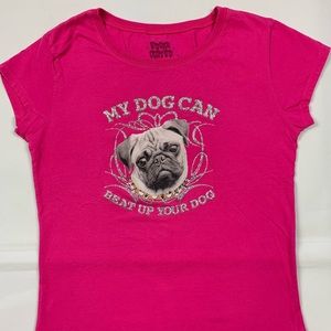 Sugar Coated girls shirt XL 16 graphic dog print